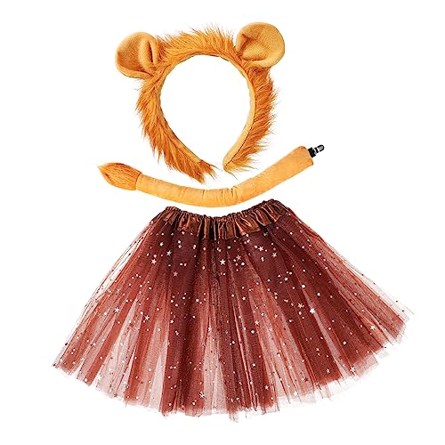 KONTONTY Süßes Löwenkostüm Für Frauen Löwen-tutu-outfit Mädchen Löwenkleid Für Halloween von KONTONTY