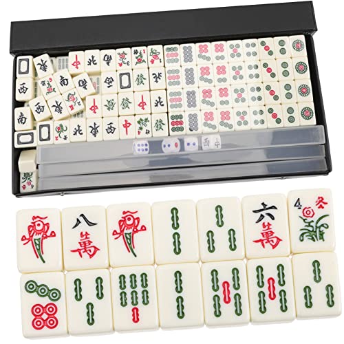 KONTONTY 1 Satz Mahjong- Zen-Spiel Automatischer Mahjong-Tisch Mahjong-Fliesen Interessantes Mahjong-kit Entspannendes Mahjong-kit Zartes Mini-Mahjong Tragbares Mahjong-kit Acryl- von KONTONTY