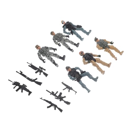 KONTONTY 1 Satz Militärsoldatenmodell Mini-People-Modelle Winzige Menschenfiguren Kleine Soldatenmodelle Realistische Menschenfigur Sandtisch Miniaturmenschen Layout-Figuren Plastik von KONTONTY