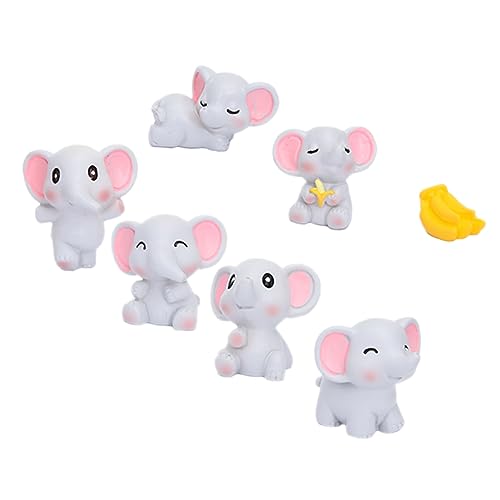 KONTONTY 1 Satz Mini-Elefant aus Harz dekorativer Cartoon-Elefant kleine Tierfiguren Miniatur-Tier-Ornament Mini Kuscheltier Spielzeug Mini-Elefantenfiguren Schlafzimmer Dekorationen von KONTONTY