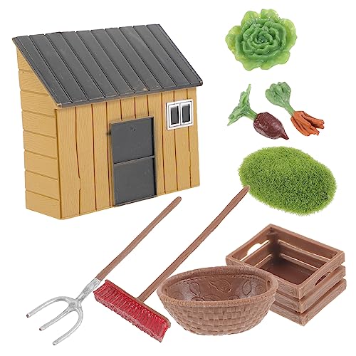 KONTONTY 1 Satz Minihaus-farmbedarf Mini-Bauernhof-spielset Mini-Farm-Modell Miniatur-bauernhaus-dekor Spielzeug Für Landwirtschaftliche Werkzeuge Mini- -Farm Plastik von KONTONTY