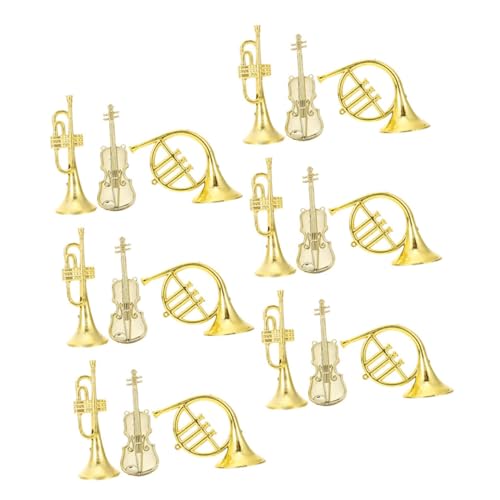 KONTONTY 1 Satz Musikinstrumentenmodell Weihnachtsbedarf Girlande Instrumentendekor Musical Instruments Christbaumschmuck Weihnachtsdekorationen Girlande Weihnachtsschmuck Mini-Trompete von KONTONTY