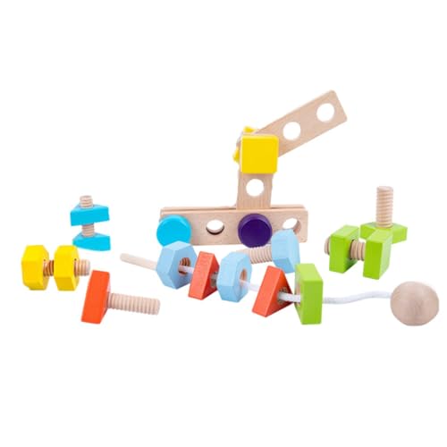 KONTONTY 1 Satz Nuss Schrauben-Puzzle- Trainingsspielzeug Für Frühpädagogisches Lernspielzeug Kinderspielzeug Manuelle Gehirnspielzeuge Colorful Hölzern von KONTONTY