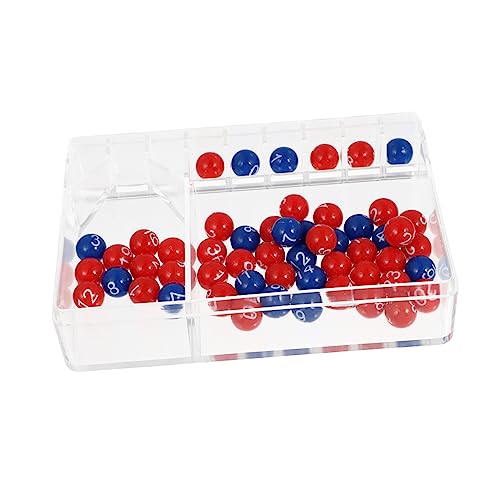 KONTONTY 1 Satz Partyspielzeug Lotteriespiele für Kinder Glückskugelmaschine Tombola Ziehball Tischtennis Bingo Kugeln Glücksspiel Zubehör nummerierter Pong-Ball mehrfarbige Bälle Plastik von KONTONTY