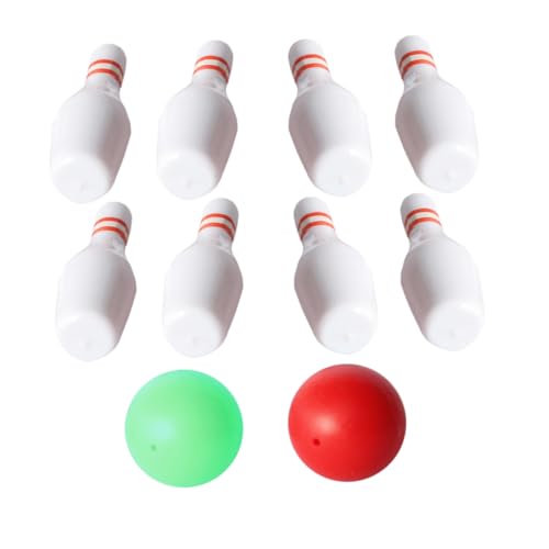 KONTONTY 1 Satz Puppenhaus Bowling Miniatur Bowling Kugel Miniatur Sportmodell Miniatur Hausbedarf Miniatur Modell Mini Bowling Modell Puppenhaus Bowling Kugel Bowling Pin von KONTONTY