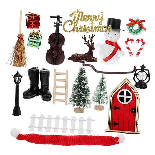 KONTONTY 1 Satz Puppenhaus Weihnachtsdekorationen Girlande Weihnachtsschmuck Wohnkultur Miniaturmöbel Möbel Dekor Selber Machen Miniaturen Dekor Möbelverzierung Mini-türdekor Plastik von KONTONTY