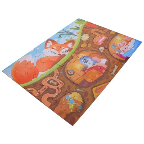 KONTONTY Puzzle-Spielzeug Für Frühes Lernen 1 Set Geheimpuzzle Papierpuzzles Kleinkinder Vorschulpuzzles Für Jungen Und Mädchen Im Alter Von 3–5 Jahren von KONTONTY