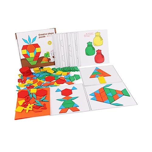 KONTONTY 1 Satz Puzzle Tangram rätsel spielsachen jucarii pentru copii Educational Toys Toys Kid Toys Board-Baustein Tamgram für frühes Lernen hölzern Colorful von KONTONTY