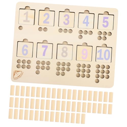 KONTONTY 1 Satz Puzzle- für die frühe Bildung interaktives Puzzle für Educational Toys Mathe-Puzzle aus Holz pädagogisches hölzern von KONTONTY