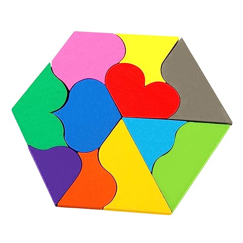 KONTONTY 1 Satz Rätsel sicherheitsleine für rätselbuch Puzzle für laubsägen für kinderspielzeug Geometrie Rätsel Holzpuzzles Hölzern Colorful von KONTONTY