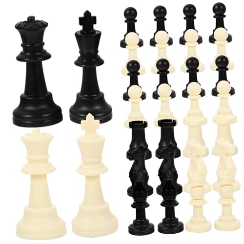 KONTONTY 1 Satz Schachfiguren Riesiges Schach Schach-Timer P.p. Schach Schachbrett Kette Schachtisch Spiel Konzept Mini Schach Plastik von KONTONTY