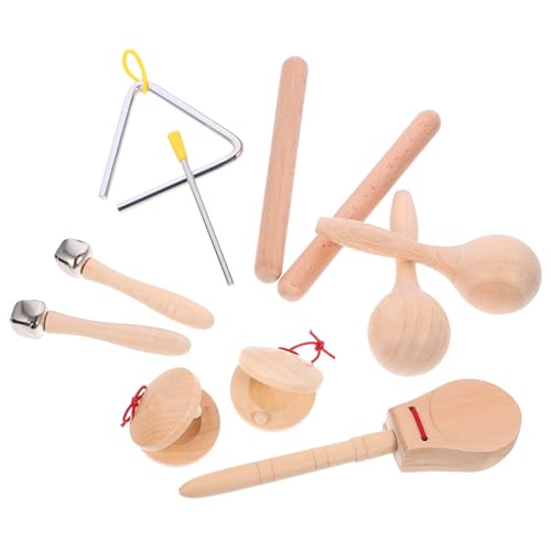 KONTONTY 1 Satz Schlagzeug-Instrumenten-Set Musical Xylophon kinderinstrumente musikinstrumente Musikinstrument aus Holz pädagogisches Musikspielzeug für Vorschulkinder Metall von KONTONTY