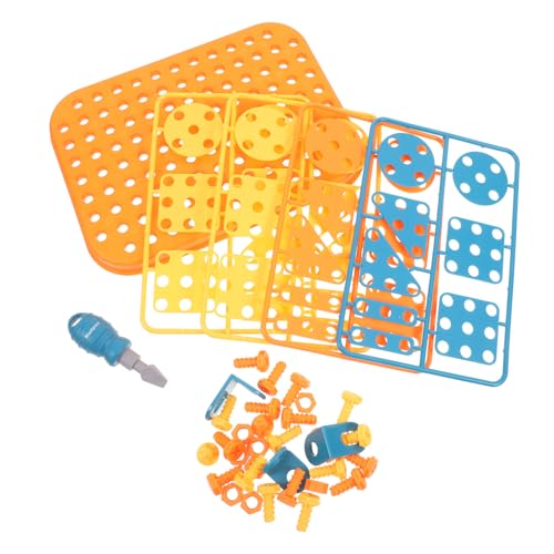 KONTONTY 1 Satz Schraube Puzzle rätselbuch -Arbeitssauen-Set spielzeuge Educational Toys Toys Werkzeug Lernspielzeug Kinderspielzeug Plastik Yellow von KONTONTY