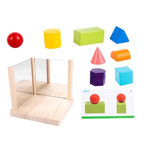 KONTONTY 1 Satz Spiegelbausteine ​​ Für Planke Sensorisches Zappeln Kinderspielzeug Puzzle Kleinkinder Geometrie Lernspielzeug Gespiegelte Blöcke Glas von KONTONTY