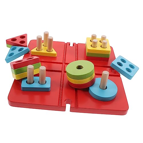 KONTONTY 1 Satz Spielzeug für Kinder kinderspielzeug holzspielzeug Toys for hühner Spielzeug Kognitions-Puzzle-Angelspiel Spielzeug zum Sortieren von Formen Spielzeuge hölzern von KONTONTY