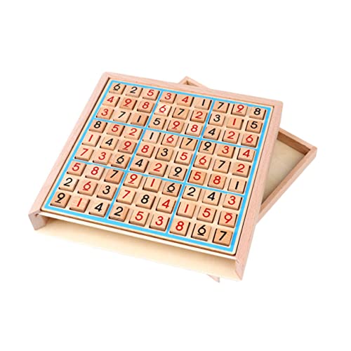 KONTONTY 1 Satz Sudoku Aus Holz Spiel Holz-Sudoku-trainingstool Holz Arithmetik-Sudoku Hölzern von KONTONTY