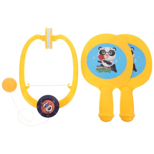 KONTONTY 1 Satz Tischtennis Kinderspielzeug Schaumstoff-tennisbälle Für Klingglöckchen Badminton Jingle-Bell-Stick Tischtennis Geräte Glocke Yellow Plastik von KONTONTY