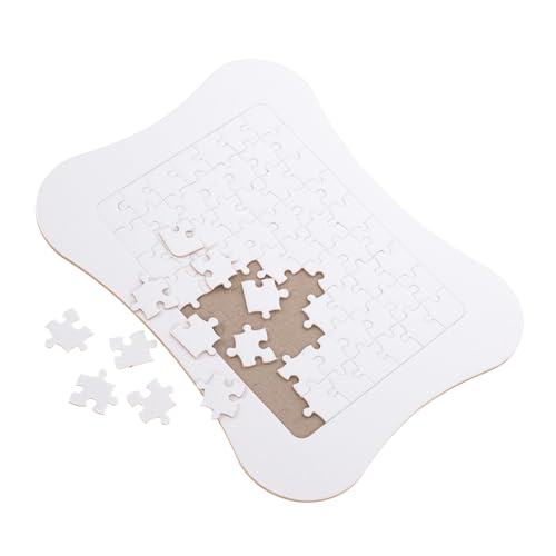 KONTONTY 1 Satz Wärme übertragungs Puzzle DIY Puzzle Puzzle Heißtransfer-Puzzle Leerzeichen leeres Puzzle Rätsel Bastelpuzzle übertragen Transferpuzzle selber Machen Papier Weiß von KONTONTY