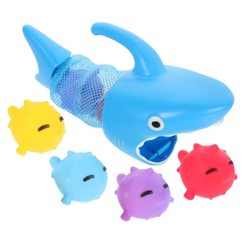 KONTONTY 1 Satz Wasserspielset Babyspielzeug Kleinkindspielzeug Wal-wasserhahnabdeckung Für Die Badewanne Hai- Badespielzeug Fisch Wasserspielzeug Fisch Plastik Blue von KONTONTY