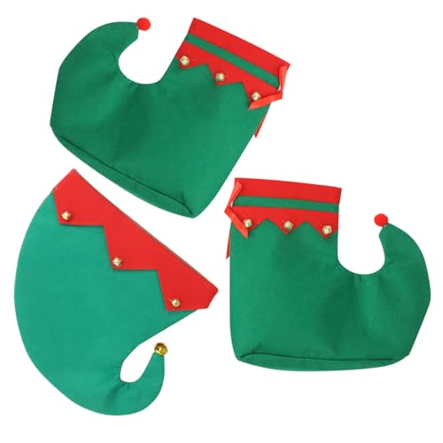 KONTONTY Weihnachtliches Kinderkostü Set üßes Elf Hut Und Schuhe Accessoire Für Kreative Partys Und Festliche Anlässe Perfekte Weihnachtsdekoration Für von KONTONTY