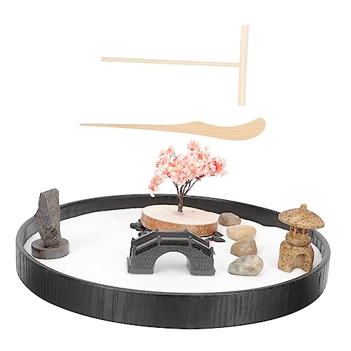 KONTONTY Tabletop Zen Sand Garten Sand Artware Haushaltsschmuck Zen Meditation Set von KONTONTY