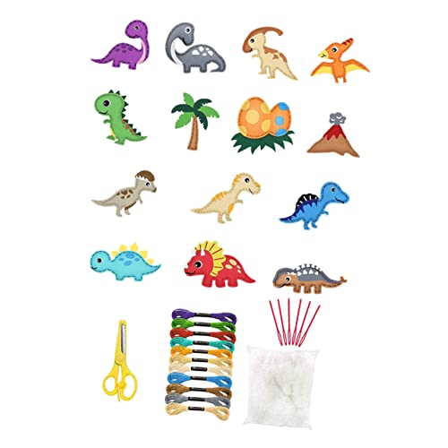 KONTONTY Spielzeug 1 Satz Handgenähter Anhänger Bastel Set Für Für Hühner Children Toys Bausätze Dinosaurier Kinderbedarf Entzückendes Kinderspielzeug Pp Baumwolle von KONTONTY