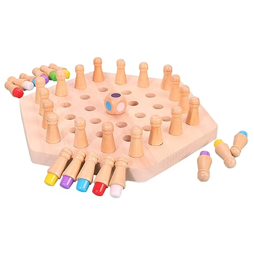 KONTONTY 1 Satz interaktives lernspiel Kreatives Schachspielzeug Holzspielzeug für Safe Toy spielzeuge Logiktraining Schach Memory-Matching-Schachspielzeug hölzern von KONTONTY