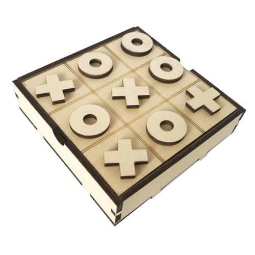 KONTONTY 1 Satz xo Schach Puzzle rätselbuch gieskanne kinderspielzeug spielsachen holzspielzeug Klassische Brettspiele xo-Spiel Brettspiele aus Holz Lindensperrholz von KONTONTY