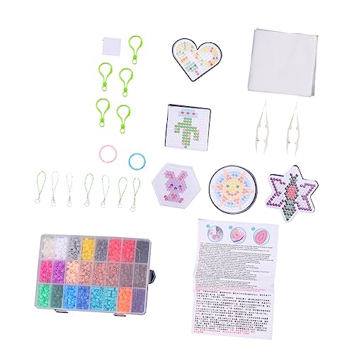 KONTONTY 1 Set 24 Farben 5mm Perlen DIY Handbuch Puzzle Puzzle DIY Perlen Schmuck Zubehör Für Halskette Armbandherstellung (Bunte Perlen Zufällige Farbe Zubehör) von KONTONTY