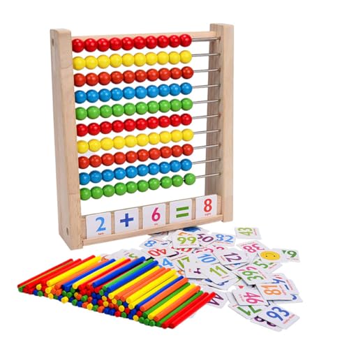 KONTONTY Mathematik-lernspielzeug Für Jungen Und Mädchen. Jungen Und Mädchen Lernen Aus Holz Abakus Mathematik-lernset Pädagogisches Abakus Mathematik-berechnungsspiel Puzzle-Spielzeug von KONTONTY