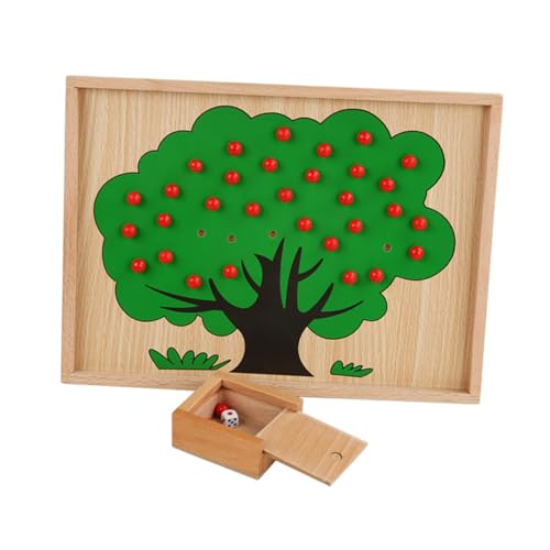 KONTONTY Spielzeug Für Kinder Montessori Spielzeug 1 Set Apple Counting Childing Toys Counting Äpfel Spiel Digital Matching Game Bildungsnummer Äpfel Baum Memory Game DIY Tree Green Green von KONTONTY