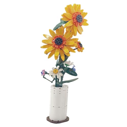 KONTONTY 1 Set Baustein Blumenspielzeug Blumenstrauß Bausatz Heimdekoration Bausteine ​​Für Kleinkinder Lustige Bausteine ​​Baustein Blumen Blumenbauprojekt Künstliche Blumen von KONTONTY