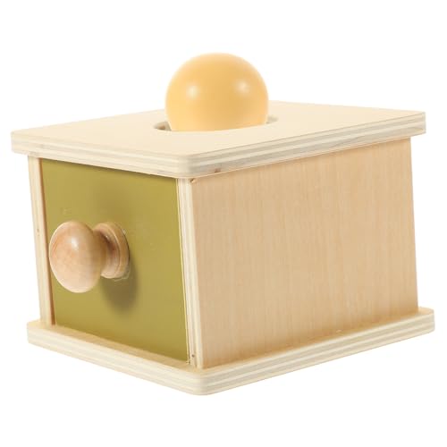 KONTONTY 1 Set Box Sinnesspielzeug Holz Geometrische Form Passender Block Kinderspielzeug Holz Babyspielzeug von KONTONTY