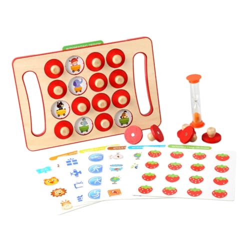 KONTONTY 1 Set Early Education Memory Puzzle Board Bildungskognitions Spielzeugmuster Matching Memory Chess Für Holz von KONTONTY