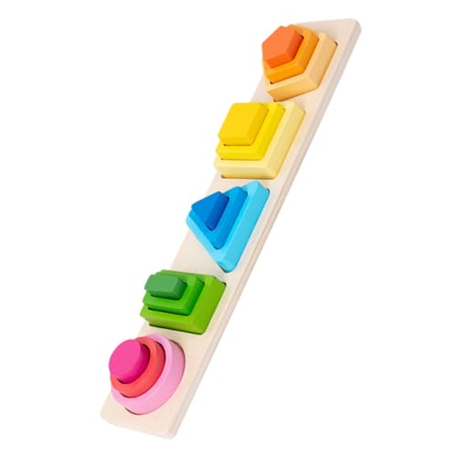 KONTONTY Puzzlespiele 1 Set Geometrisches Sortierspielzeug Stapelturm Für Pädagogisches Puzzle Zur Der Kreativität Und Hand Augen Koordination Buntes Lernspielzeug Für Kleinkinder Kinder von KONTONTY