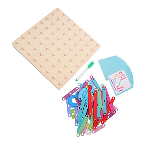 KONTONTY 1 Set Grafisches Lernspielzeug Lernspielzeug Grafisches Holz Lernspielzeug Lustiges Spielzeug Für Kinder Holz Geoboard Kinder Geoboard Stecktafel Holzpuzzles Für Kinder von KONTONTY