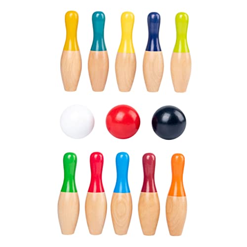 KONTONTY 1 Set Hölzerne Bowlingkugel Mädchenspielzeug Für Kleinkinder Für Jungen Zubehör Für Mädchen Outdoor Für B Mädchenspielzeug Mini Kinderspielzeug Bowling Für von KONTONTY