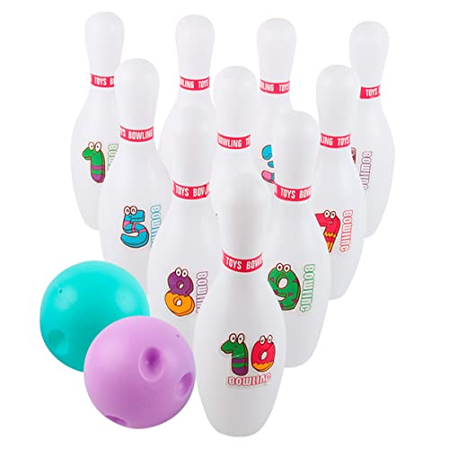 KONTONTY Interaktives Bowling-Spielzeug Für Kinder Bowling-Spiel-Set Für Kinder Pädagogisches Indoor-sportspielzeug Leuchtende Farben von KONTONTY