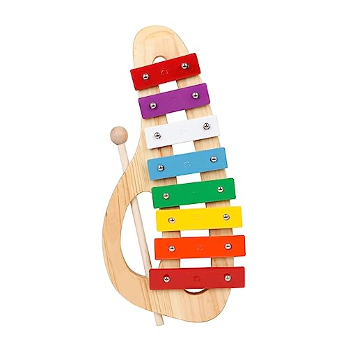 KONTONTY Musikspielzeug Für Jungen Und Mädchen Tragbares Xylophon-Set Aus Holz Musikspielzeug Farberkennung von KONTONTY