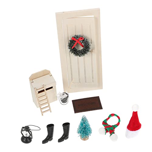 KONTONTY 1 Set Weihnachten Mini Tür Decor Kit 12 Einzigartige Miniatur Ornamente Für 1:12 Puppenhaus Spielzeug von KONTONTY