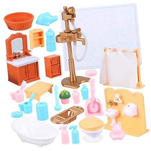 KONTONTY 1 Set Miniatur Puppenmöbel Für Puppenhaus Badezimmer Requisiten Im Modernen Stil Mini Mikro Dekoration Für Kreative Spielwelten Ideal Für Kinder Und Sammler von KONTONTY