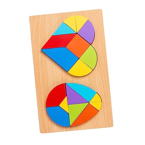 KONTONTY 1 Set Puzzle Für Babys Rätsel Für Kleinkinder Für Kleinkinder Rätsel Kleinkind Puzzle Stapel Rätsel Tangram Holz von KONTONTY