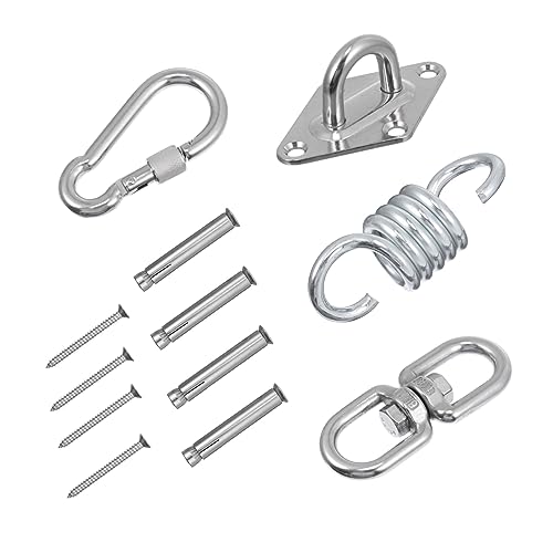 KONTONTY 1 Set Hängematten Schaukelhaken Für Holzgestelle Schwerlast Aufhängung Für Outdoor Hängesessel Inklusive Stabilen Snap Hooks Ideal Für Veranda Und Garten von KONTONTY