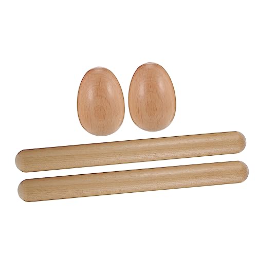 KONTONTY 1 Set Schlaginstrument Zubehör Musikspielzeug Musikalisch Kleinkind Eierschüttler Eierschüttler Rhythmus Sticks Für Perkussionsholz von KONTONTY