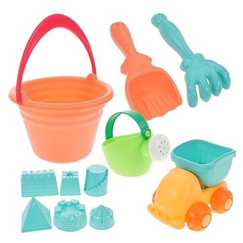 KONTONTY 11 Teiliges Weiches Strandspielzeug Set Für Bunte Sandspielzeuge Für Den Sommer Inklusive Sandbucket Förmchen Und Schaufel Perfekt Für Strand Und Garten von KONTONTY