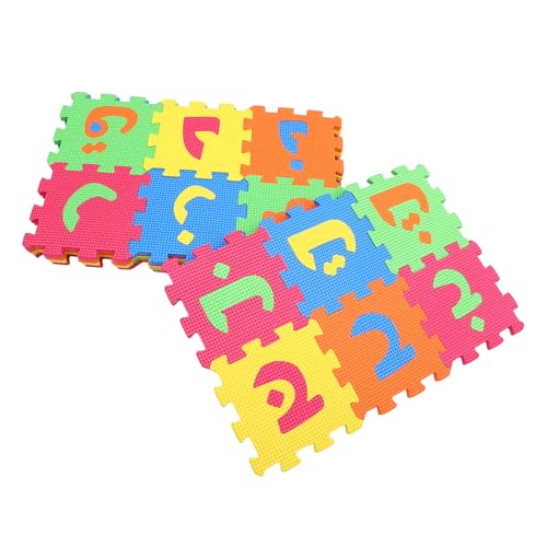 KONTONTY 1 Set Spielmatte Aus Eva Schaumstoff Für Kleinkinder Bunte Puzzle Spielmatte Mit Arabischen Buchstaben Abwaschbar Ideal Für Babyzimmer Und Spielbereiche Fördert Lernen Und von KONTONTY