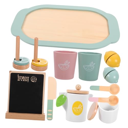 KONTONTY 1 Set Zitronentee Combo Set Mini Toys Holzwaren Für Kleinkind Hausspielzeug Miniatur Tee Toy House Ornamente Tiny Tea Wayern Holz von KONTONTY