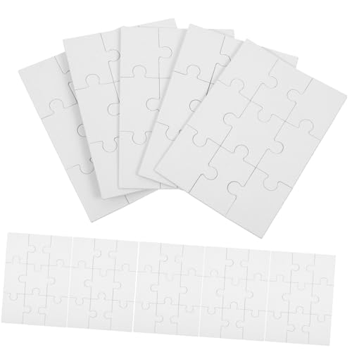 KONTONTY 10 Blätter Leere Puzzles Puzzle-rohlinge Zeichnen Bastelsachen Leeres Puzzle- DIY-rohlinge-Produkte Zeichne Leere Rätsel Leeres Puzzle Zeichnen 3D-rätsel Beige Papier von KONTONTY