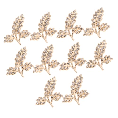 KONTONTY 10 Stück Blatt Haar Accessoires Miniatur Blatt Ornament Glänzende Anhänger Blatt Anhänger Für Handyhüllen Zarte Blatt Anhänger Miniatur Blatt Anhänger DIY Dekorationen Mini von KONTONTY