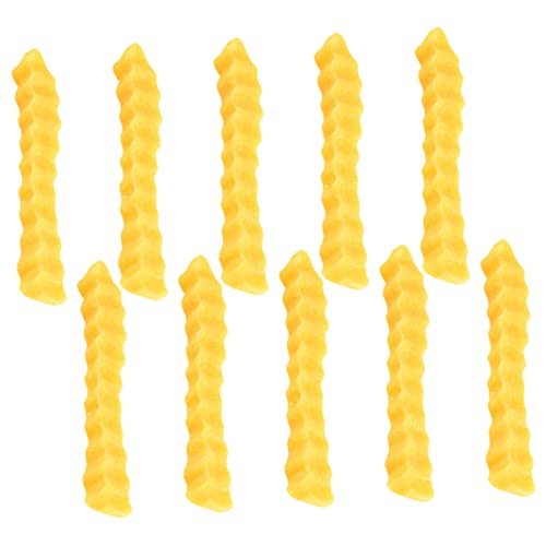 KONTONTY 10 Stück Gefälschte Pommes Frites Künstliche Pommes Frites Modelllebensmittel Für Die Küche Spielküche Spielzeug Lebensechte Frittierte Pommes Frites Künstliche Pommes von KONTONTY